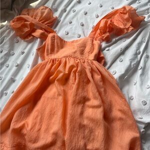 Elegant Orange Mini Dress